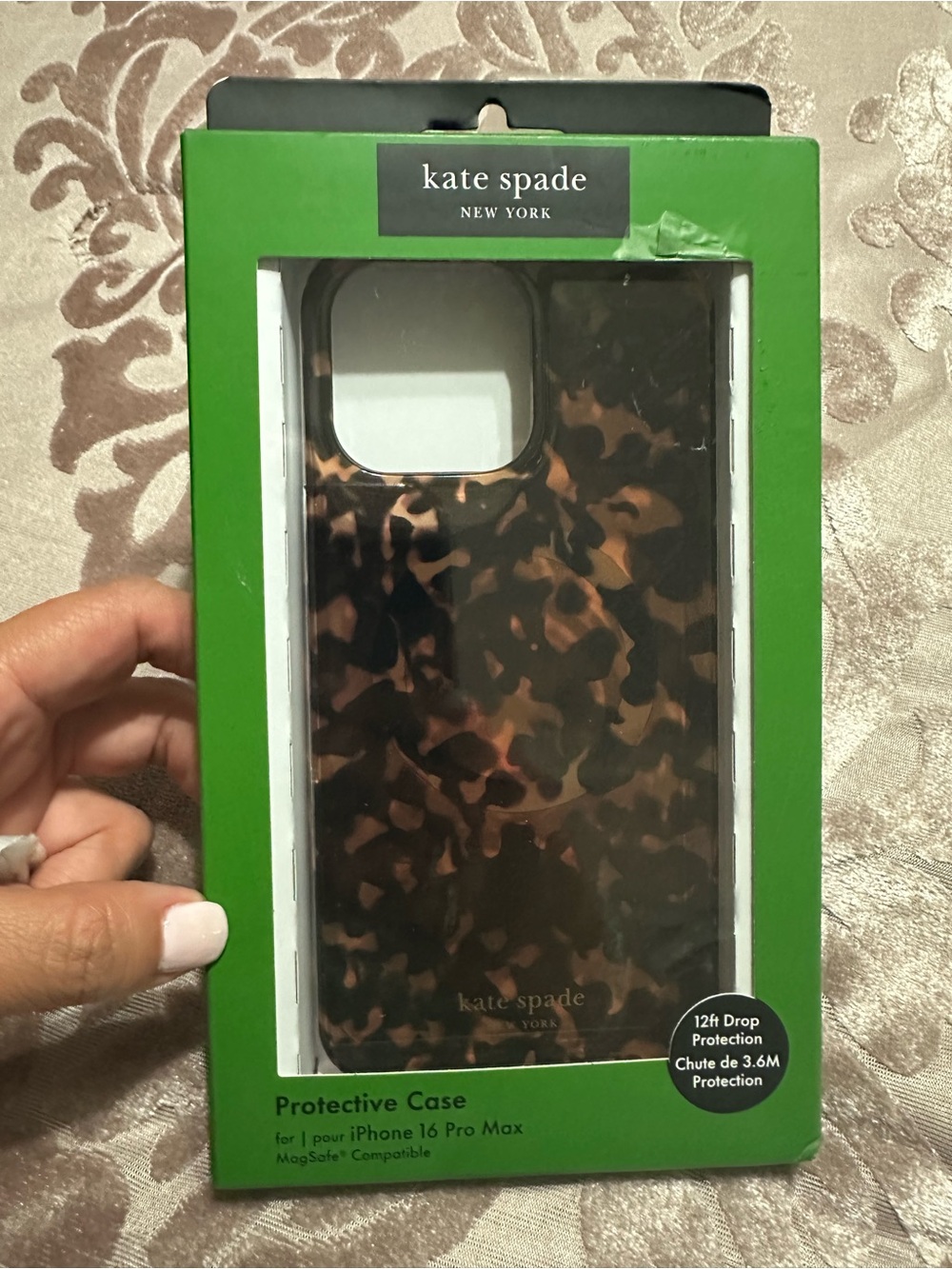 kate spade Brown Tortoiseshell iPhone 16 Pro Max Case